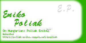 eniko poliak business card